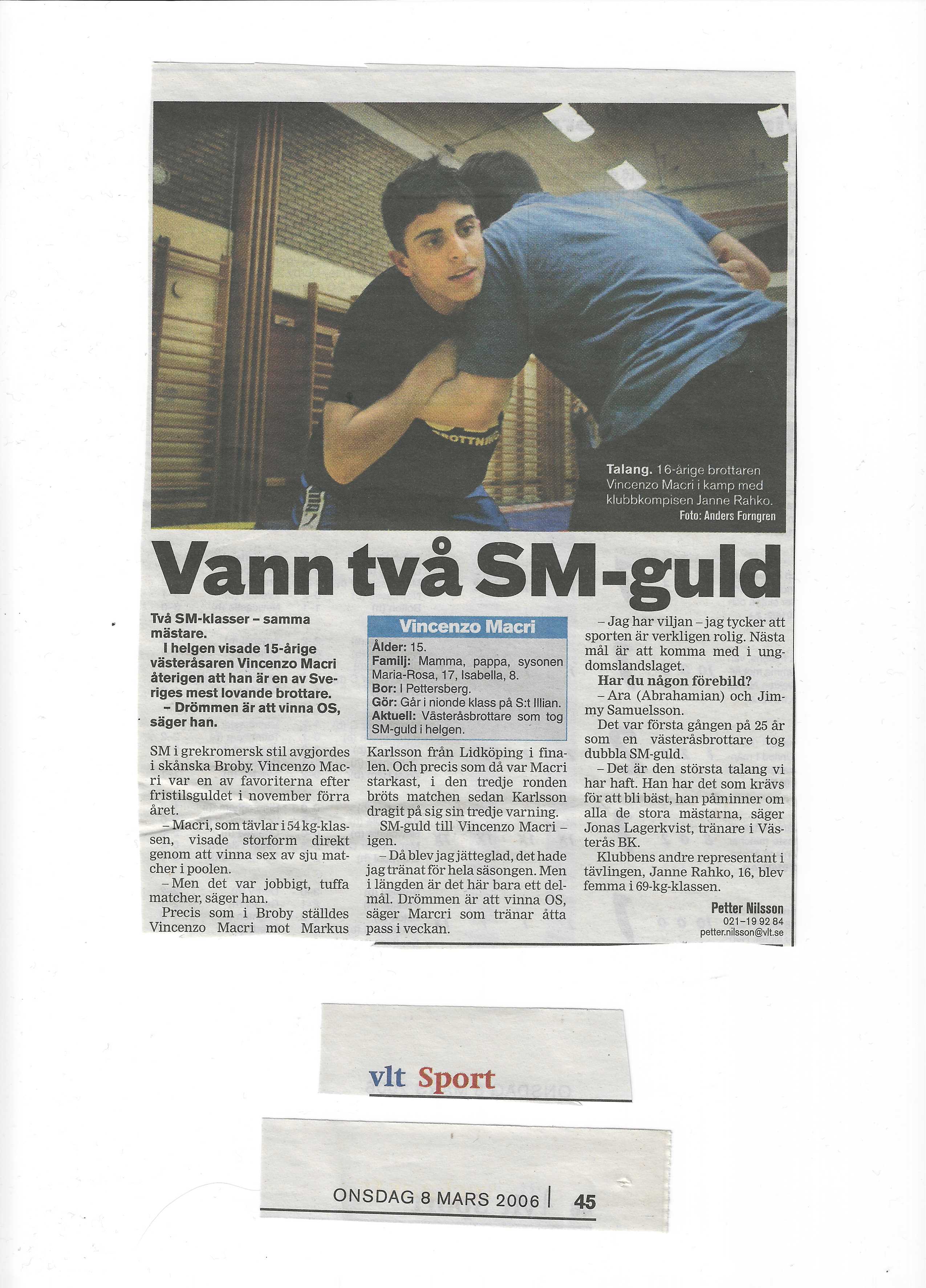 Historisk bild från Westeras Tai-Nui Club i Västerås - kampsportsträning och tävlingar sedan 1976